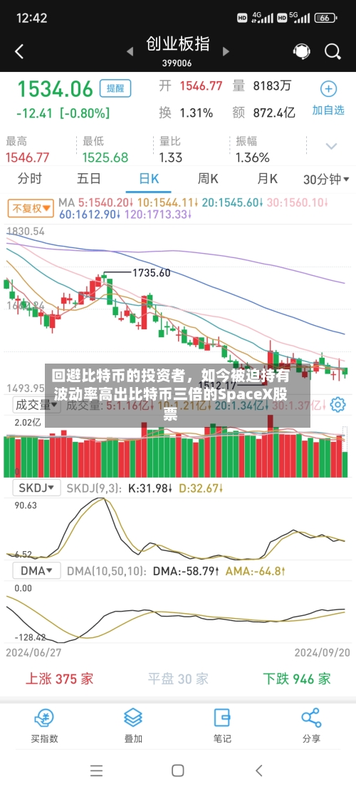回避比特币的投资者，如今被迫持有波动率高出比特币三倍的SpaceX股票-第1张图片