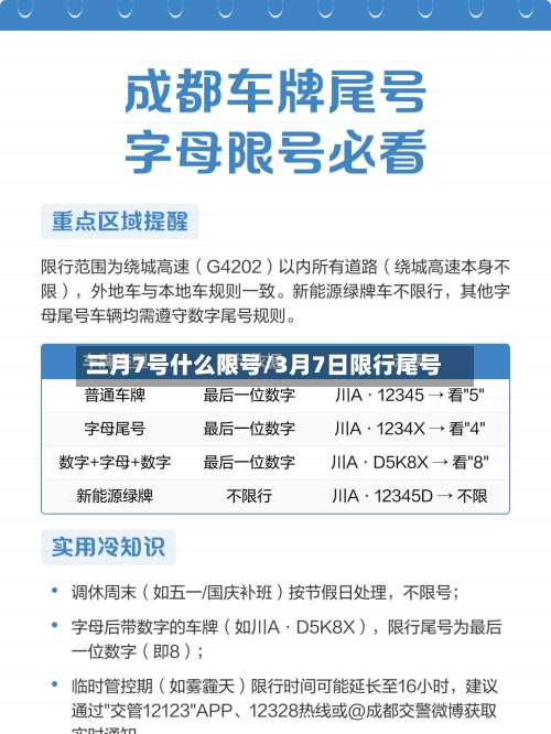 三月7号什么限号/3月7日限行尾号-第1张图片
