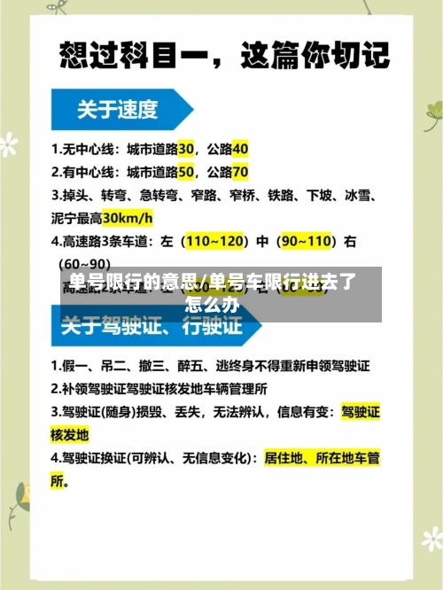 单号限行的意思/单号车限行进去了怎么办-第1张图片